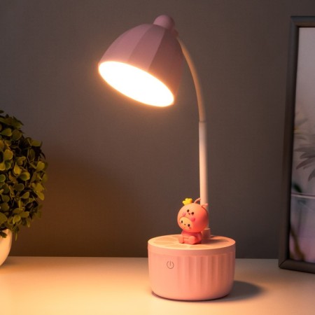 Table lamp "Mini Beetle" LED 3 modes 6.4W USB pink 10x10x37.5 cm Risalux-3