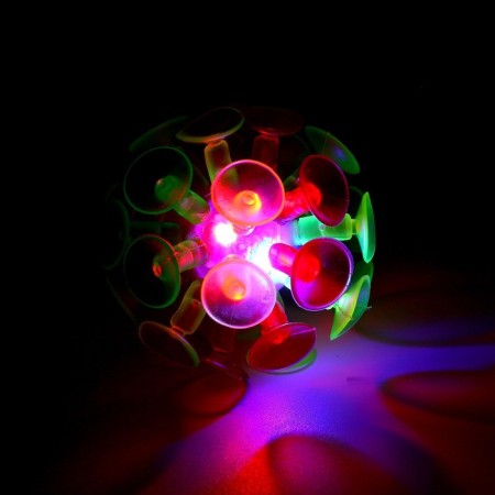 The ball is a children's rubber light "cat", Velcro, Mix colors, in showbox-3