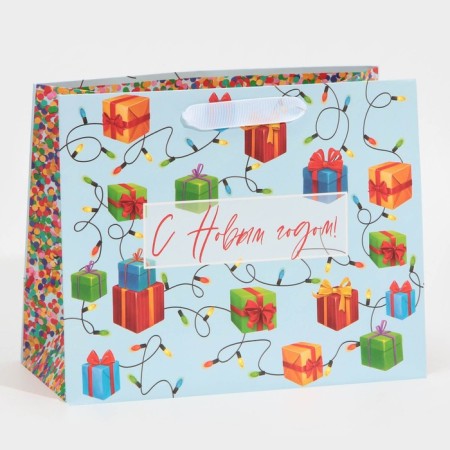 Laminated horizontal “Surprise inside”, MS 18 x 23 x 10 cm, New Year-1