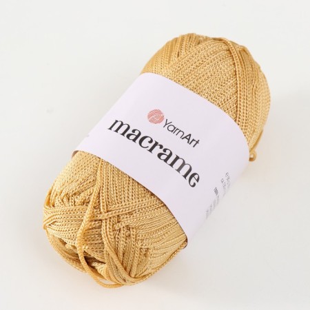 Yarn "Macrame Macrama" 100% polyester 130m/90g (155 cream)-1