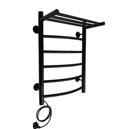 Electric towel "Sanprise" Classic P6, 400x600 mm, with a shelf, a university, black-3