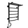 Electric towel "Sanprise" Classic P6, 400x600 mm, with a shelf, a university, black