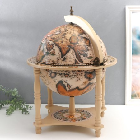 Globus bar is decorative, sand color 43x33x33 cm-6