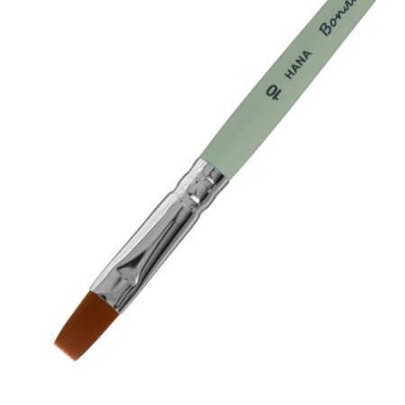 Synthetics brush is flat, Hana embody No. 10 (hair length 16 mm), short dull handle-1