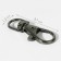 Metal carbine, 37 × 12 mm / 9 × 1.7 mm, 10 pcs, black nickel color