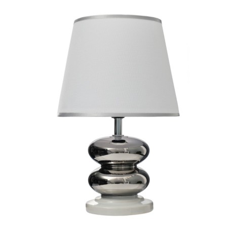 Traffic lamp with lampshade Risalux "dew", 1 × 40 W, E27, white/chrome, 20 × 20 × 32 cm-7