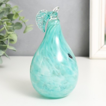 Souvenir "Pear" h 135 mm. (into glassbreed) green. (Z. L.)