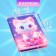 Notebook Gift Book 96l, line, colored cut, PVC Cat cover 3D (17.7x12.4cm)