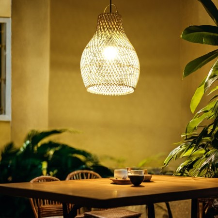 Ceiling Lamp from Rotan "Ari" 1x120W, E27, 25x25x35 cm