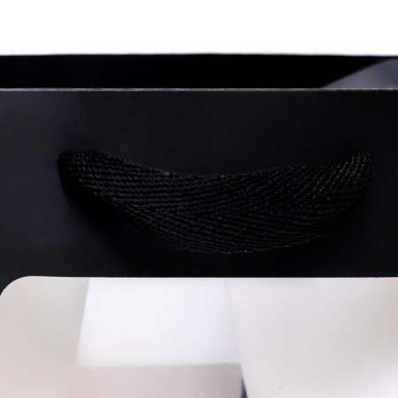 Gift package, craft, with a window, "black", 15 x 15 x 15 cm-2