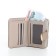 Women's wallet on the button, gray color