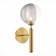 Wall lamp EVOLUCE. Sle1096-201-01. Aveiro. 1x5 W, G9, 4000K, 15x32 cm, matte gold color