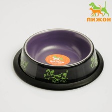 A bowl with a non -slip base, 230 ml, two -color