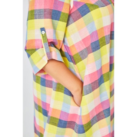Women's dress, size 54, yellow color-6