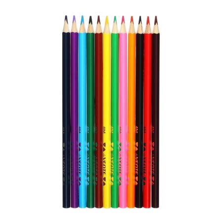 Pencils of 12 colors, Devente Trio Mega Soft, three -sided case, 4m, 3 mm, metal gift box-1
