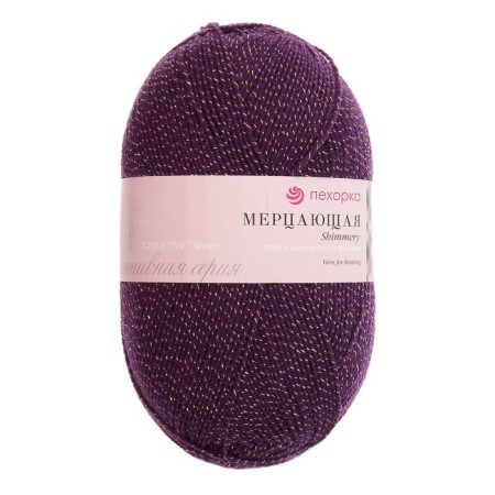 The yarn "flickering" 96% acrylic high-volume, 4% metabolit 430m/100g (698-t. Violet)-1