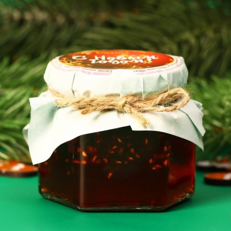 Jam, mountain raspberries, New Year, 100 ml-1