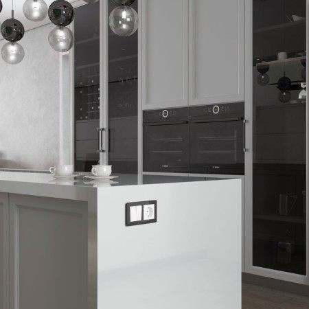 Cross switch W1123001, double -key, white-2