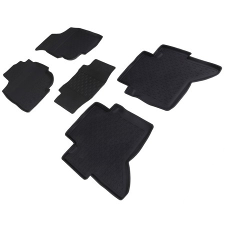 Rubber mats with high side for Toyota Hilux, 2012-2015