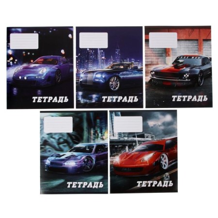 Notebook 24 sheets in the Calligrata line "Street Racing", cover coated cardboard, varnish, OFSET BOLK, Belility 95%, MIX