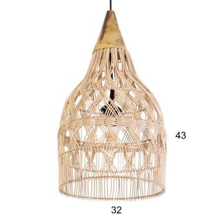 Ceiling Lamp from the rattan "EX" 1x120W, E27, 30x30x60 cm-1