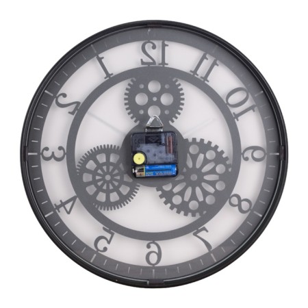Watching clock, interior "skeleton", silent, d-32 cm, aa-3