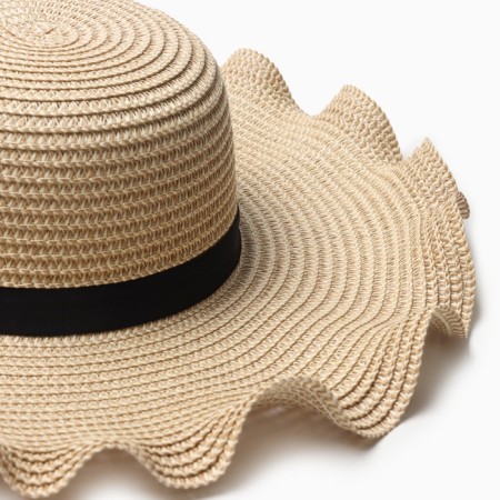 Women's hat minku, light brown color, rr 58-3