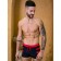 Male bathing panties, size 50, black color, red
