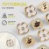 A set of buttons on the leg, d = 13 mm, 10 pcs, white/gold color