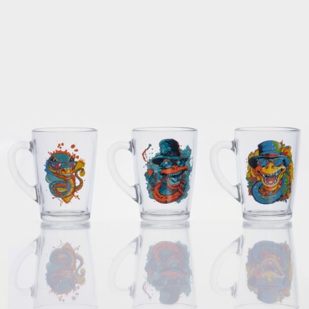New Year's glass mug for tea "Symbol of the year 2025", 300 ml-2