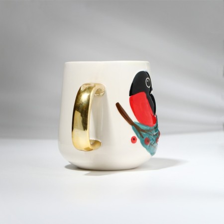 Ceramic "Snegier" mug, 600 ml, white color-3