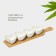 A set of ceramic saucers on the bamboo stand Bellatenero “Heart”, 4 objects: 125 ml, white color