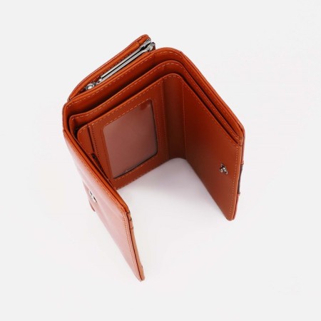 Women's wallet on the button, orange color-3