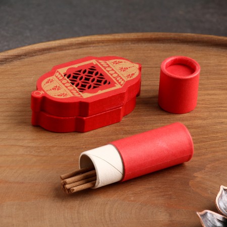 A set of incense with a stand "Chinese flashlight", red