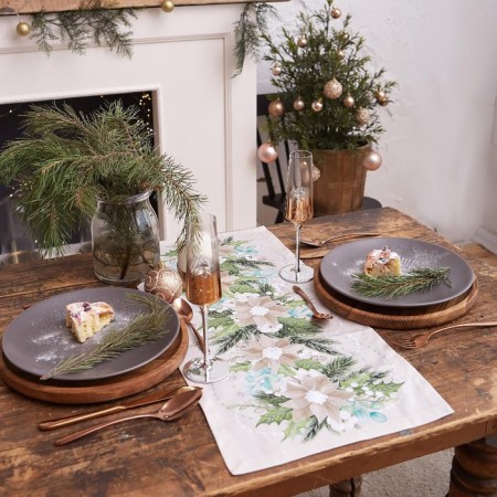 Walking on the New Year's Ethel table Beautiful SHRISTMAS 30x70 cm, 100% HL, sarzha 190 g/m2