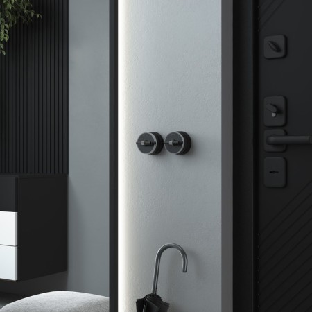 Vintage W5812051 switch, single -volatile, black matte chromium-2
