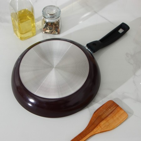 The pan "hostess", d = 24 cm, removable handle, anti -stick coating, burgundy color-7