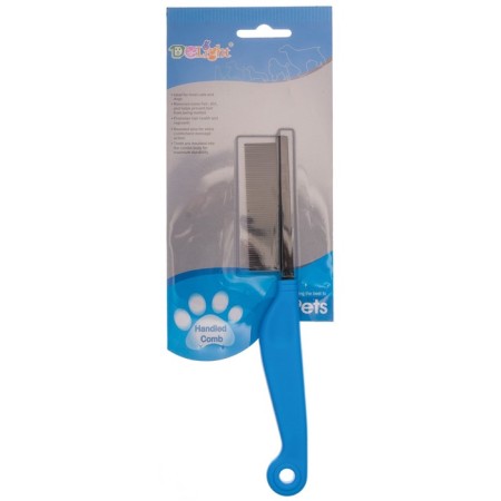 Delight antistatic comb, 58 teeth 18 mm, plastic pen, black and blue-3