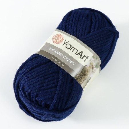 Gingerbread "Shetland Chunky" 50% acrylic, 50% wool 150m/100g (634 blue)-1