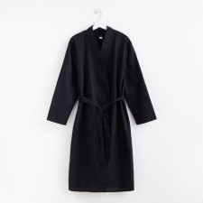 Wafel dressing gown Economy Economy and I Size 58-60, Black Color, 100% Cotton, 200g/M2