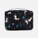 Cosmetic bag with lightning, black color