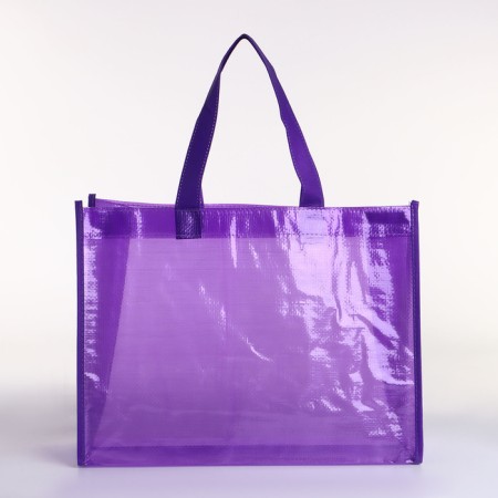 Household bag without fastening, purple color-1