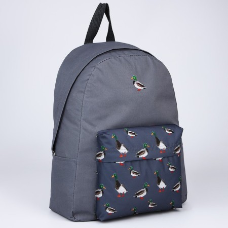 School textile “ducks”, with a pocket, the color is gray-2
