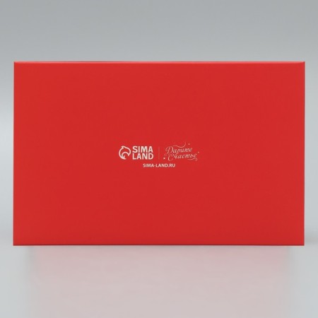 Folding box with bilateral application of "Mail of Happiness", 16 x 10 x 10 cm, New Year-5