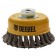 Denzel Ushm brush, 100 mm, M14, cup, twisted stainless steel. wire 0.5 mm