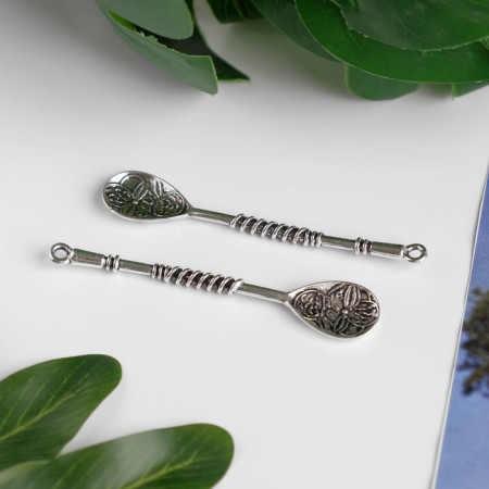 Souvenir wallet metal "Flower spoon" (B29023) 6.4x1.3 cm-1