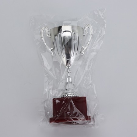Cup 045, award figure, silver, plastic stand, 20 x 10.6 x 8 cm.-6