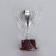 Cup 045, award figure, silver, plastic stand, 20 x 10.6 x 8 cm.