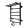 Electric towel "Sanprise" Classic P6, 400x600 mm, with a shelf, a university, black