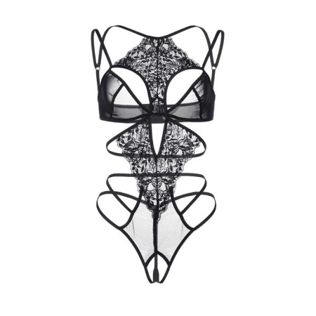 Erotic Body Erolata with lace toad, black color, size 50-52-7